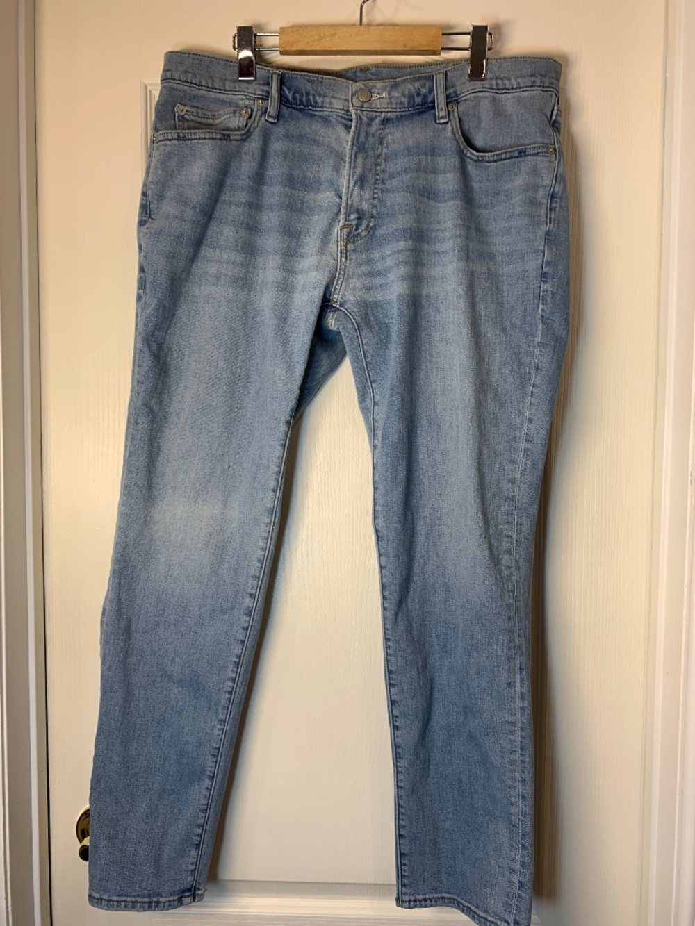 Abercrombie & Fitch Light Wash Skinny Stretch Jeans Men 36x32 Classic Denim